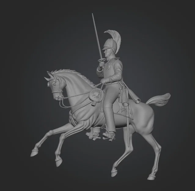 Mô hình 3D sĩ quan kỵ binh trung đoàn Astrakhan tinh xảo - Image 1