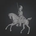 Mô hình 3D sĩ quan kỵ binh trung đoàn Astrakhan tinh xảo - Thumbnail 1