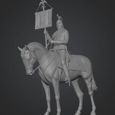 Mô hình in 3D Kỵ binh Gatchina Life Guards chi tiết