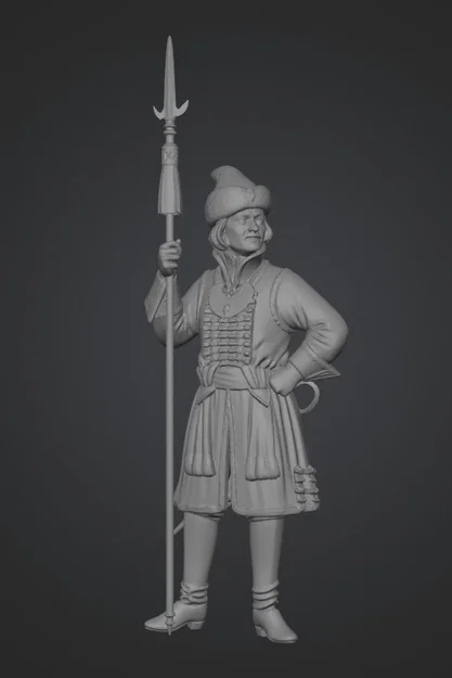 Mô hình sĩ quan Trung đoàn cận vệ Nga Preobrazhensky 1700 in 3D - Image 1