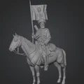 Mô hình 3D chiến binh Uryadnik cưỡi ngựa lịch sử Nga - Thumbnail 1