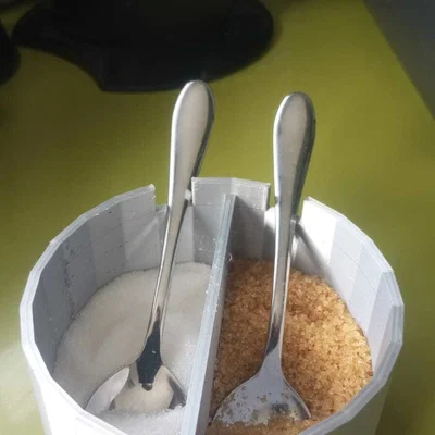 Hũ đựng đường 2 ngăn tiện lợi cho bàn trà và nhà bếp