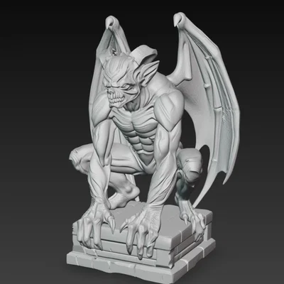 Mô hình tượng Gargoyle trang trí 3D ấn tượng