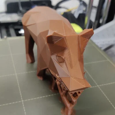 Mô hình heo rừng Low-poly nghệ thuật độc đáo cho in 3D