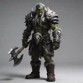 Mô hình chiến binh Ork 3D - Ork Warrior with Axe cực chất - Thumbnail 1