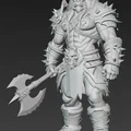 Mô hình chiến binh Ork 3D - Ork Warrior with Axe cực chất - Thumbnail 2