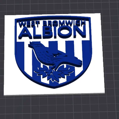 Mô hình logo câu lạc bộ West Bromwich Albion (WBA) in 3D
