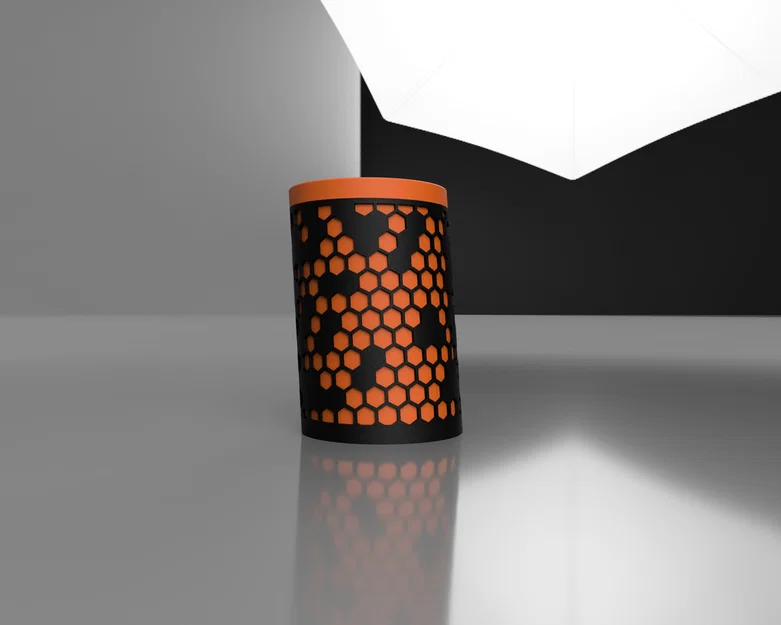 Ống cắm bút tổ ong nghiêng – Mẫu in 3D hai màu - Image 2