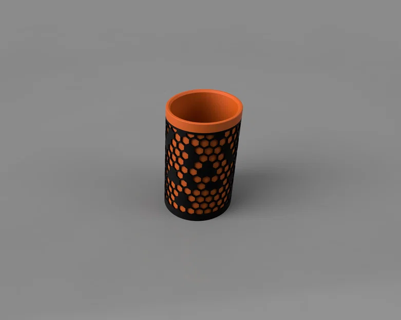 Ống cắm bút tổ ong nghiêng – Mẫu in 3D hai màu - Image 5