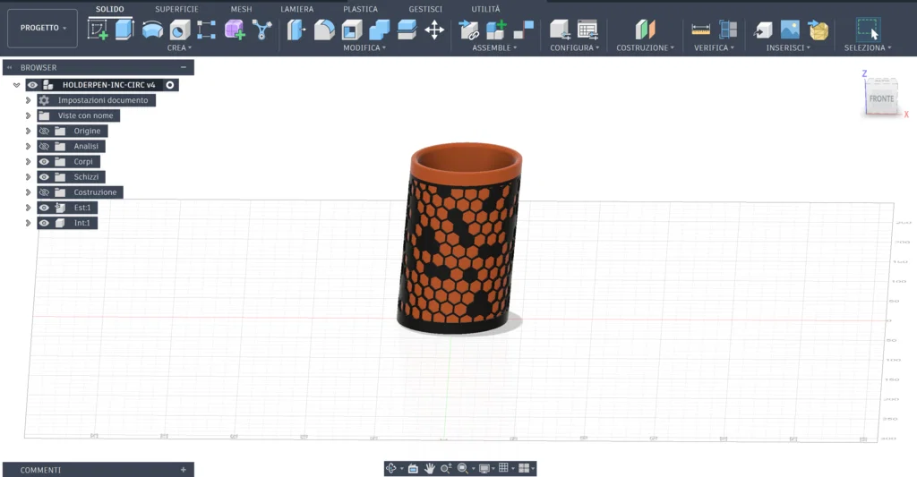 Ống cắm bút tổ ong nghiêng – Mẫu in 3D hai màu - Image 6