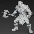 Mô hình chiến binh Ork với rìu chiến cực ngầu cho in 3D - Thumbnail 2