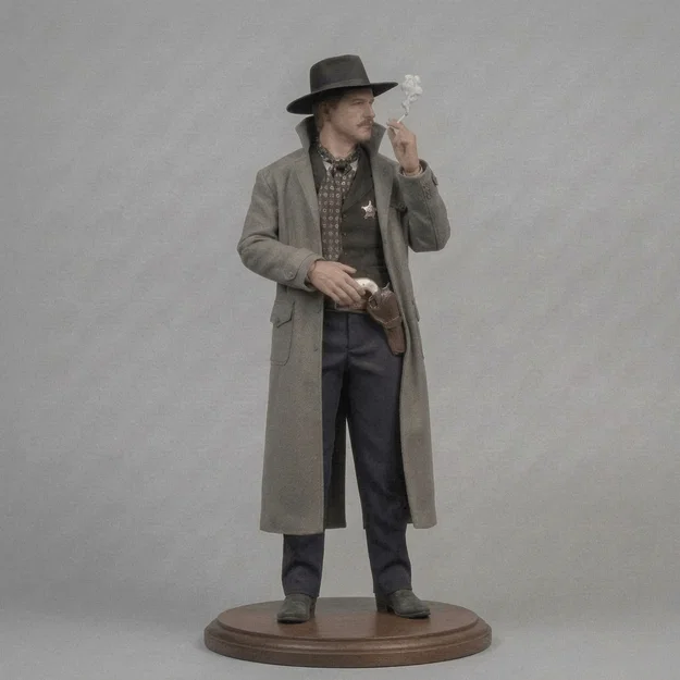 Mô hình 3D Doc Holliday phim Tombstone 1993 ấn tượng - Image 1