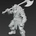 Mô hình Chiến binh Orc cầm Rìu cực chất cho in 3D - Thumbnail 2