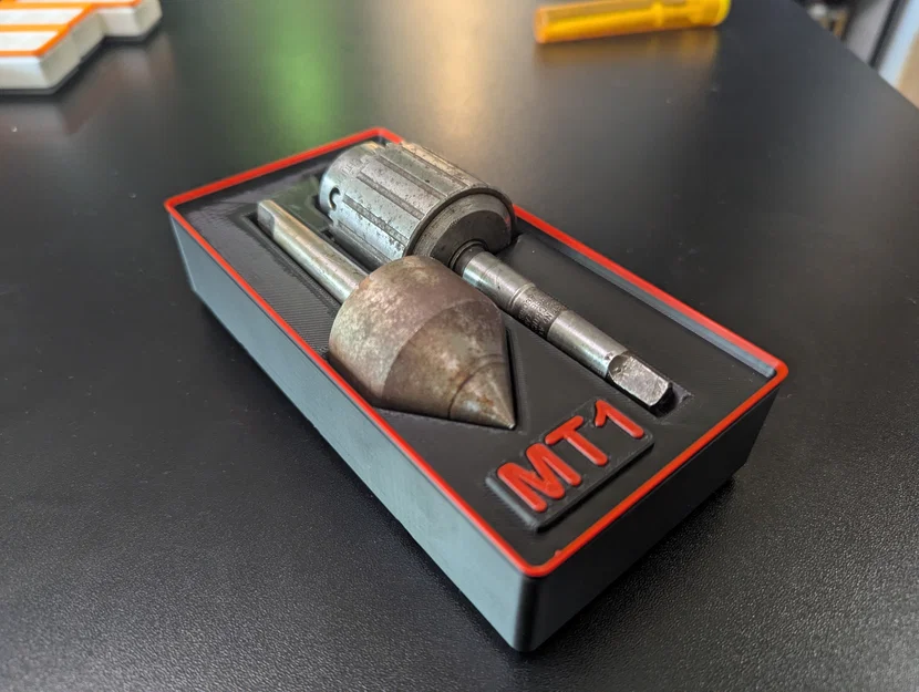 Khay lưu trữ Gridfinity cho đầu kẹp mũi khoan Jacobs và MT1 - Image 1