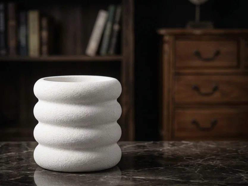 Mẫu in 3D Vase và khay đựng đồ phong cách Bubble Wave sang trọng - Image 4