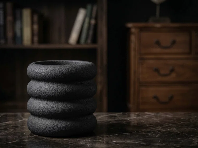 Mẫu in 3D Vase và khay đựng đồ phong cách Bubble Wave sang trọng - Image 5