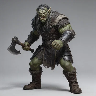 Mô hình chiến binh Ork cầm rìu 3D ấn tượng - Tỉ lệ 1:24