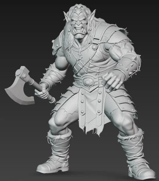 Mô hình chiến binh Ork cầm rìu 3D ấn tượng - Tỉ lệ 1:24 - Image 2