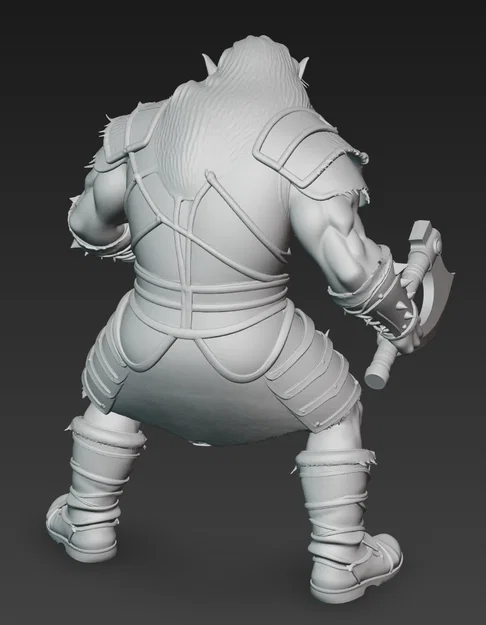 Mô hình chiến binh Ork cầm rìu 3D ấn tượng - Tỉ lệ 1:24 - Image 3