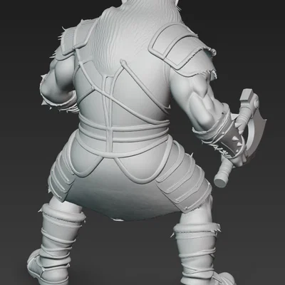 Mô hình chiến binh Ork cầm rìu 3D ấn tượng - Tỉ lệ 1:24