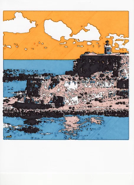 Tác phẩm vẽ tranh bằng máy in 3D: Castillo San Felipe del Morro - Image 3