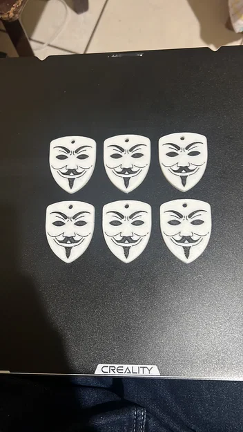 Móc khóa mặt nạ Anonymous in 3D cực chất và cá tính - Image 1