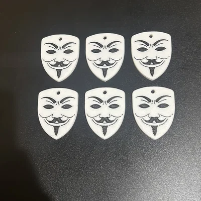 Móc khóa mặt nạ Anonymous in 3D cực chất và cá tính