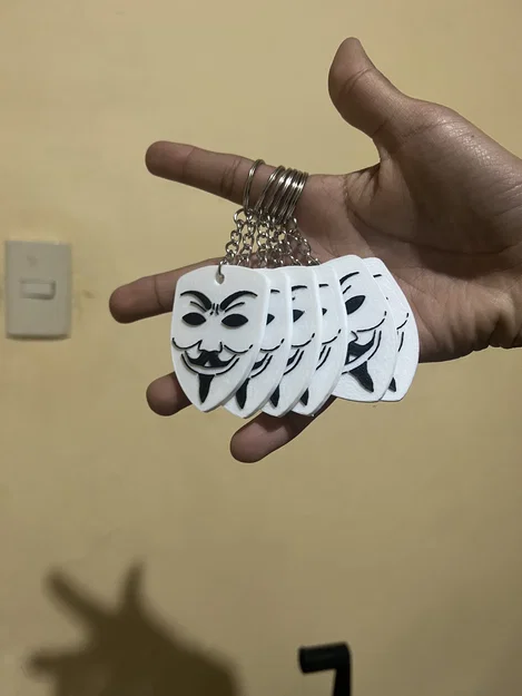 Móc khóa mặt nạ Anonymous in 3D cực chất và cá tính - Image 2