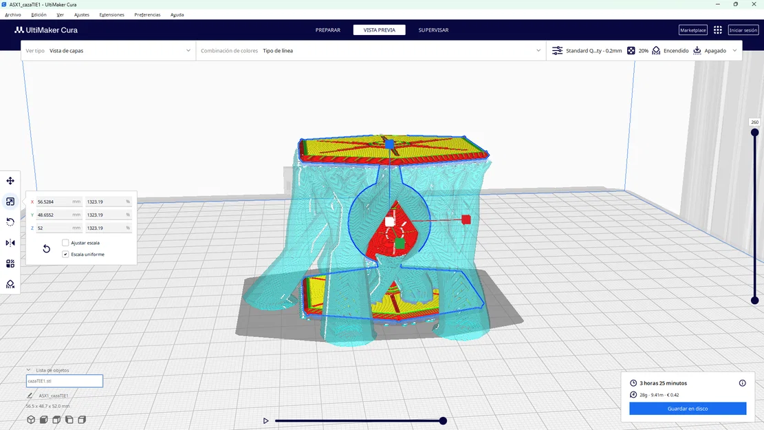 Mô hình 3D phi thuyền TiE Fighter Star Wars - Image 3