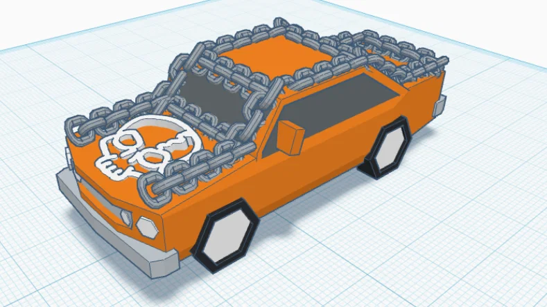 Mô hình xe hơi quấn xích cá tính (Random Car with Chains) độc đáo - Image 1