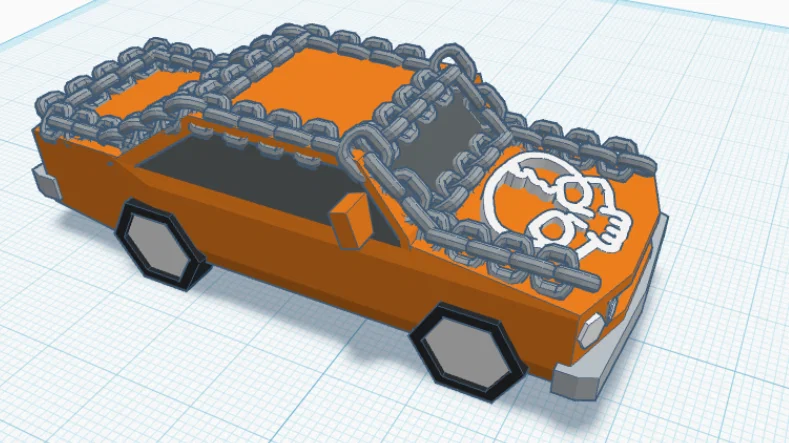 Mô hình xe hơi quấn xích cá tính (Random Car with Chains) độc đáo - Image 2