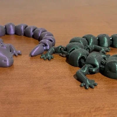Thằn lằn linh hoạt Flexi Lizard - Mô hình in 3D đáng yêu