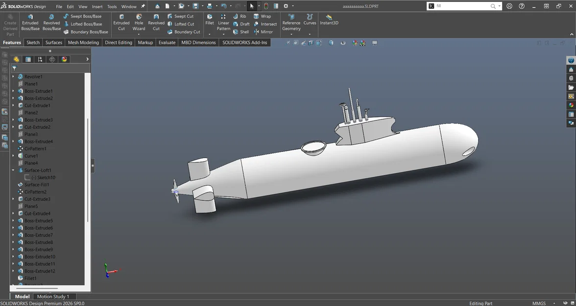 Mô hình tàu ngầm (Submarine) in 3D đẹp mắt cho người sưu tầm - Image 1