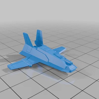 Mô hình phi thuyền chiến đấu Prussian Cavalry Space Plane in 3D
