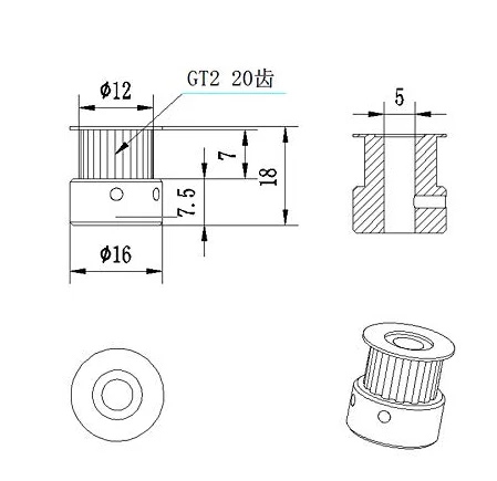 Mod khung máy Rook Mk2 hỗ trợ puly GT2 đường kính lớn - Image 3