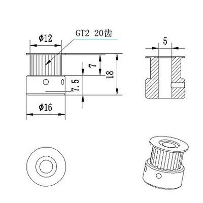 Mod khung máy Rook Mk2 hỗ trợ puly GT2 đường kính lớn