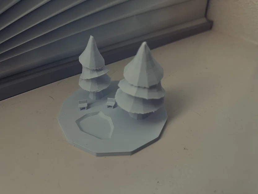 Mô hình tiểu cảnh cây xanh và hồ nước trang trí để bàn - Image 1