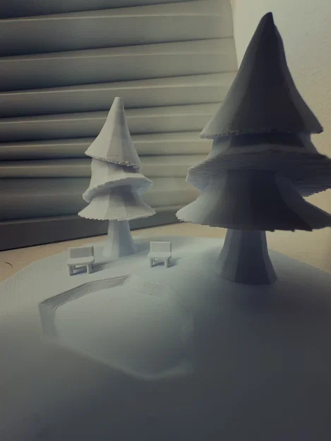 Mô hình tiểu cảnh cây xanh và hồ nước trang trí để bàn - Image 2