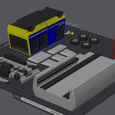 Mô hình tàu điện PRT 3D kích thước lớn - Màu sắc chuẩn xác