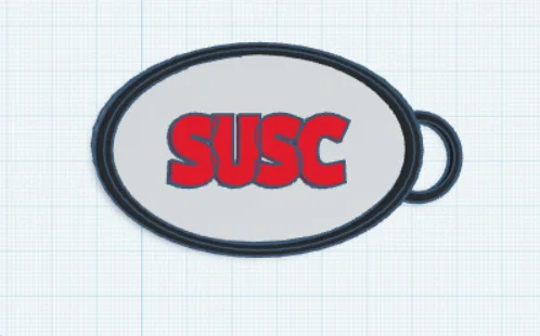 Móc khóa SUSC in 3D độc đáo trang trí túi xách và balo - Image 1