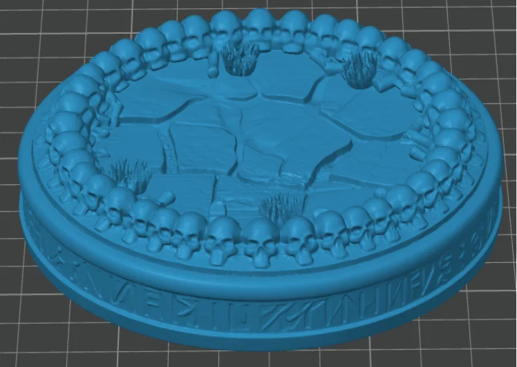 Đế mô hình miniature chủ đề Ring of Skulls cho game RPG và D&D - Image 2