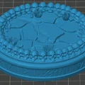 Đế mô hình miniature chủ đề Ring of Skulls cho game RPG và D&D - Thumbnail 2