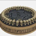 Đế mô hình miniature chủ đề Ring of Skulls cho game RPG và D&D - Thumbnail 4