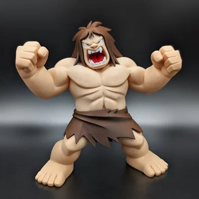 Krag the Caveman - Mô hình in 3D đa sắc