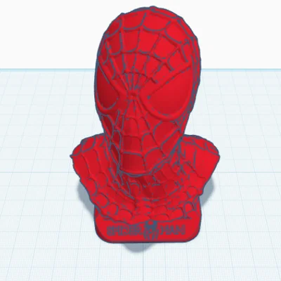 Mô hình 3D tượng bán thân Spider-Man sắc nét - Trang trí cực ngầu