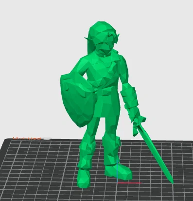 Mô hình nhân vật Link phong cách Low Poly - In 3D ấn tượng - Image 1