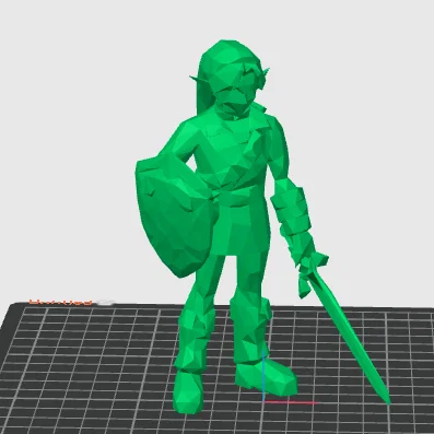 Mô hình nhân vật Link phong cách Low Poly - In 3D ấn tượng