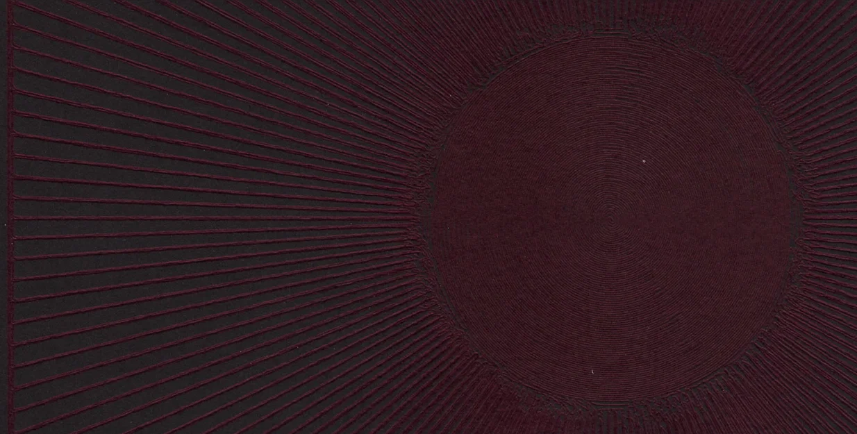 Nghệ thuật tranh vẽ hình học Dark Blue Sun từ máy Plotter - Image 2