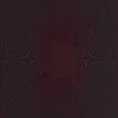 Nghệ thuật tranh vẽ hình học Dark Blue Sun từ máy Plotter