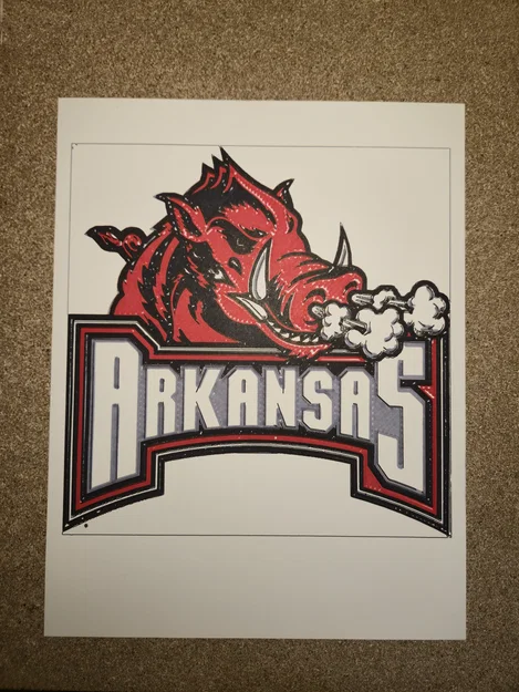 Vẽ logo Arkansas Razorback bằng máy in 3D và Sharpie - Image 3